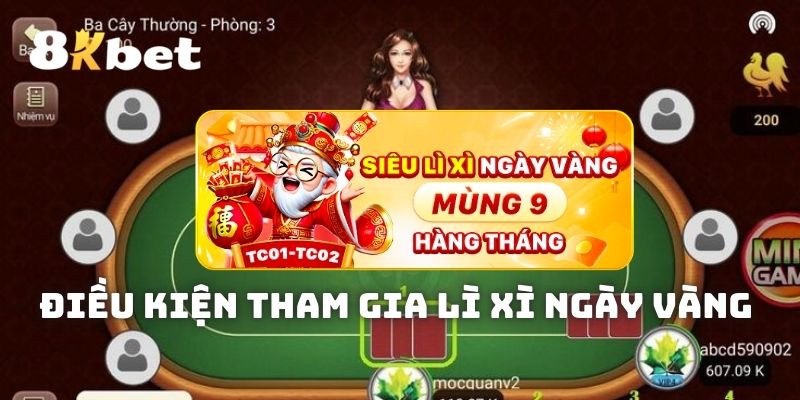 Điều kiện để nhận thưởng từ sự kiện lì xì các thành viên cần nắm được